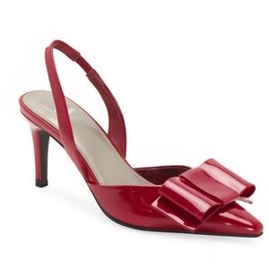 Worthington Glossy Red Slingback Heels